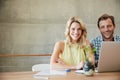 We make smart financial decisions as team. Portrait of a happy couple doing their budgeting together at home. Royalty Free Stock Photo