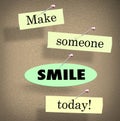 Make Someone Smile Today Quote Saying Bulletin Board