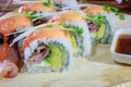 The make sushi roll at home simple Royalty Free Stock Photo