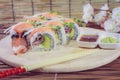 The make sushi roll at home simple Royalty Free Stock Photo