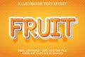 FRUIT 3d -Editable text effect Royalty Free Stock Photo