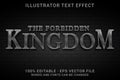THE KINGDOM 3d -Editable text effect Royalty Free Stock Photo