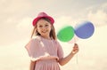 make unforgettable memories. kid having fun. international childrens day. happy childhood. child with balloons