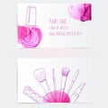 Make up artist business card template