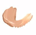 Make up base foundation brush stroke on background. Royalty Free Stock Photo