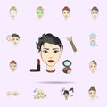 make-up beautiful woman colored icon. Beauty, anti-aging icons universal set for web and mobile Royalty Free Stock Photo