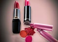 make up beauty lipstick nail polish liquid powder. Generated AI
