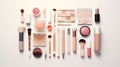 Make up beauty products set. Lots professional cosmetic stuff. Makeup collection