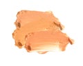 Make up beige foundation brush stroke on background Royalty Free Stock Photo