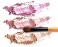 Make up blush on crushed collection eye shadow.