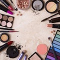 Make-up border Royalty Free Stock Photo