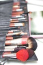 Make-up brush kit Royalty Free Stock Photo