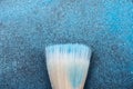 Make-up Brush Tool on blue Cosmetics