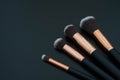 make up brushes on black Royalty Free Stock Photo