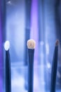 Make-up brushes in makeup brush store Royalty Free Stock Photo
