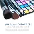 Make-up colorful eyeshadow palettes Royalty Free Stock Photo