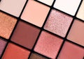 Make up palette set. Professional multicolor eyeshadow palette. Makeup. Professional multicolor eye shadow make-up palette backgro Royalty Free Stock Photo