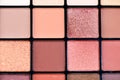 Make up palette set. Professional multicolor eyeshadow palette. Makeup. Professional multicolor eye shadow make-up palette backgro Royalty Free Stock Photo