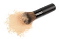 Make up powder with brush Royalty Free Stock Photo