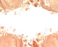 Make up powder color frame isolate. Royalty Free Stock Photo