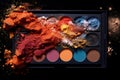 make up powder palette. Generative Ai