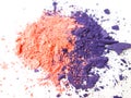 Make up powder, peach and purple background