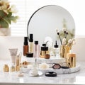 Make-up products on the vanity table