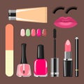 Make up set with luxury accessorizes Royalty Free Stock Photo