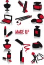 Make-up silhouettes Royalty Free Stock Photo