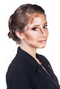 Make up woman face. Contour and Highlight makeup. Royalty Free Stock Photo