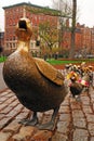 Make way for the Ducklings in Boston Publik Garden Royalty Free Stock Photo