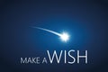 Make a wish with falling star in the sky Royalty Free Stock Photo