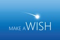 Make a wish with falling star in the sky Royalty Free Stock Photo