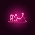 make work icon. Elements of Conversation and Friendship in neon style icons. Simple icon for websites, web design, mobile app,