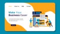 make your business easer landing page graphic design illustration Royalty Free Stock Photo
