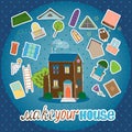 Make Your House - night version Royalty Free Stock Photo