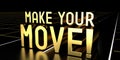 Make your move concept, road - 3D rendering Royalty Free Stock Photo