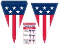 Make your own Fourth of July Independence Day Bunting Pennant Flags.