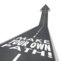 Make Your Own Path Words 3D Road Success Unique Challenge Royalty Free Stock Photo