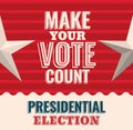 Make your vote count with stars vector design