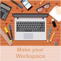 Make your workspace banner3 Royalty Free Stock Photo