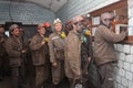 Makeevka, Ukraine - June 11, 2013: Miners of the mine `Cholodnaya Balka`