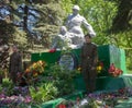 Makeevka, Ukraine - May, 7, 2014: Quard of honor guard at the mo