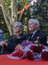 Makeevka, Ukraine - May, 7, 2014: Veterans of World War II duri