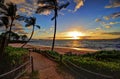 Makena Beach Sunset Royalty Free Stock Photo