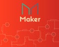 Maker cryptocurrency circuit concept technology background