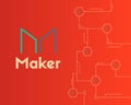 Maker cryptocurrency circuit concept technology background