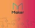 Maker cryptocurrency technology digital payment background