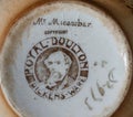 Maker`s Mark or backstamp on ceramic ware: Royal Doulton for use as display item in home. Antique.