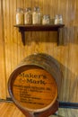 Maker`s Mark barrel display Royalty Free Stock Photo